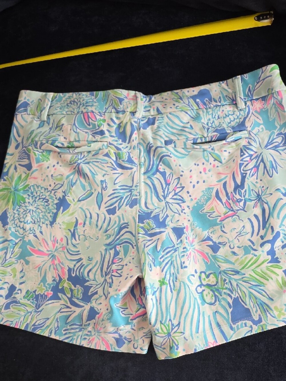 Pastel Floral Women's Light Stretch Bermuda Shorts - Multicolor - Picture 7 of 9